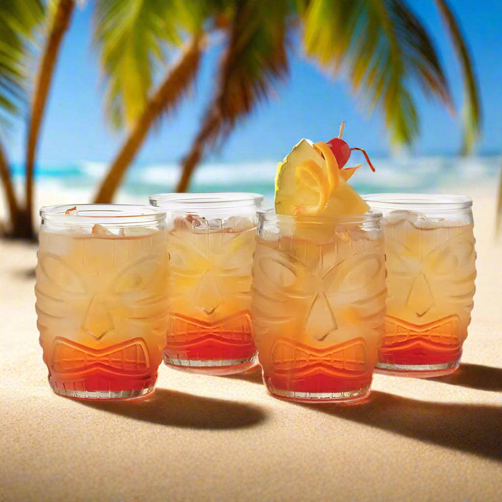 Tiki Double Old Fashioned Glasses